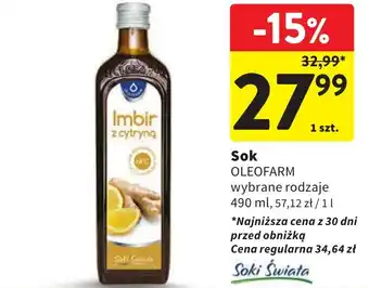 Intermarche Sok OLEOFARM 490ml oferta