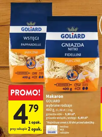 Intermarche Makaron GOLIARD 400g oferta