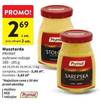 Intermarche Musztarda PRYMAT 180-185g oferta