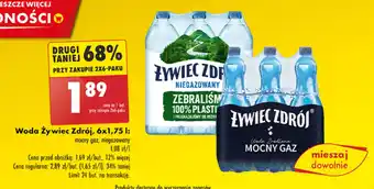 Biedronka Woda Żywiec Zdrój 1,75 I oferta