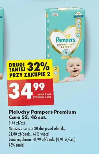 Biedronka Pieluchy Pampers Premium Care S2, 46 szt. oferta