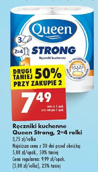 Biedronka Ręczniki kuchenne Queen Strong, 2=4 rolki oferta