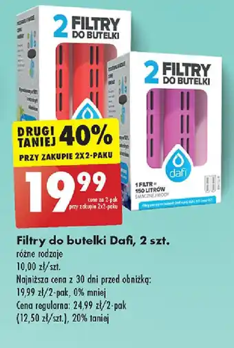 Biedronka Filtry do butelki Dafi, 2 szt. oferta