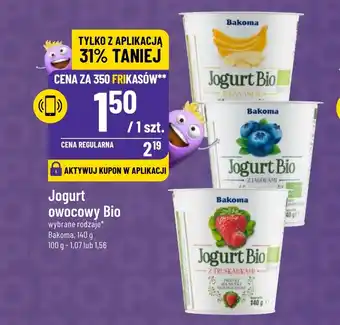 Polomarket Jogurt Owocowy Bio Bakoma, 140 g oferta