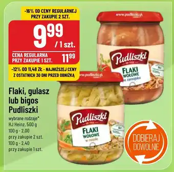 Flaki, gulasz lub bigos Pudliszki HJ Heinz, 500 g