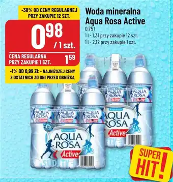 Polomarket Woda mineralna Aqua Rosa Active, 0,75 l oferta
