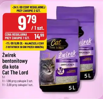 Polomarket Żwirek bentonitowy dla kota Cat The Lord, 5 l oferta