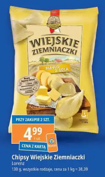 E.Leclerc Chipsy Wiejskie Ziemniaczki 130 g oferta