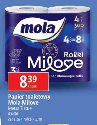 E.Leclerc Papier toaletowy Mola Milove 4 rol. oferta