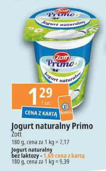 E.Leclerc Jogurt naturalny Primo Zott 180g oferta