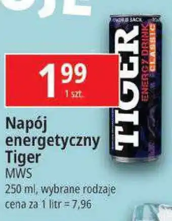 E.Leclerc Napój energetyczny Tiger MWS 250ml oferta