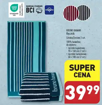 ALDI BRUNO BANANI Ręcznik 70x140/2x50x100cm oferta