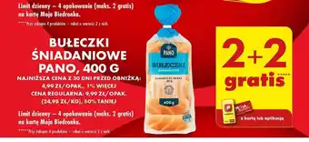 Biedronka BUŁECZKI ŚNIADANIOWE PANO, 400 G oferta