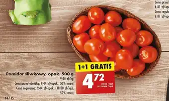 Biedronka Pomidor śliwkowy, opak. 500 g oferta