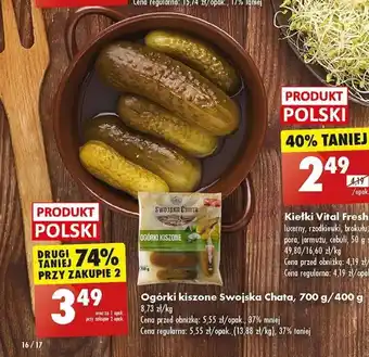 Biedronka Ogórki kiszone Swojska Chata, 700 g/400 g oferta