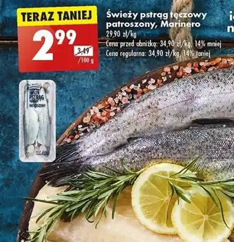 Biedronka Świeży pstrąg tęczowy patroszony, Marinero 100 g oferta