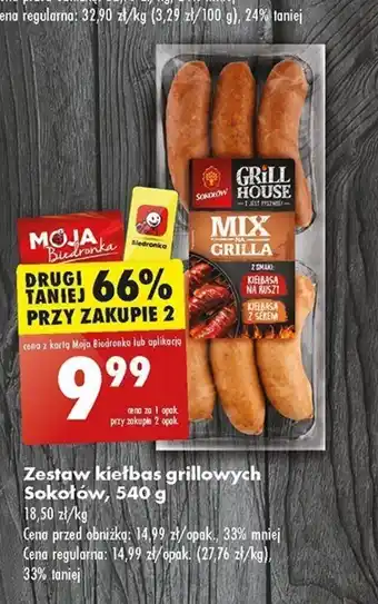 Biedronka Zestaw kiełbas grillowych Sokołów, 540 g oferta