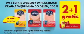 Biedronka WSZYSTKIE WĘDLINY W PLASTRACH KRAINA WĘDLIN NA CO DZIEŃ, 250 G oferta