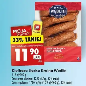 Biedronka Kiełbasa śląska Kraina Wędlin 1 kg oferta