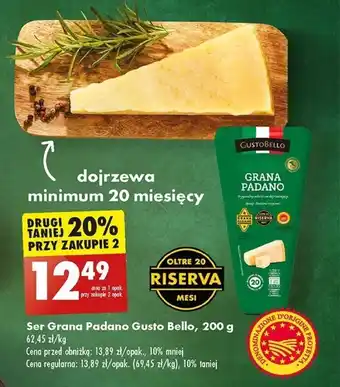 Biedronka Ser Grana Padano Gusto Bello, 200 g oferta