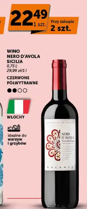 Groszek Wino półwytrawne Nero D`Avola oferta