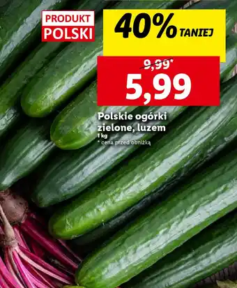 Lidl Polskie ogórki zielone, luzem 1 kg oferta