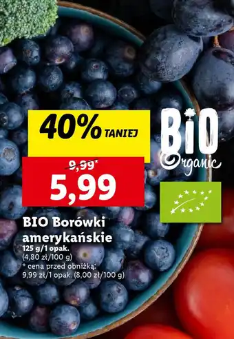 Lidl BIO Borówki amerykańskie 125 g oferta