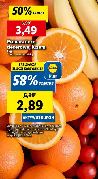 Lidl Pomarańcze deserowe, luzem 1 kg oferta