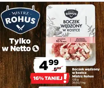 Netto Boczek wędzony w kostce Mistrz Rohus oferta