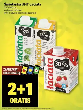 Delikatesy Centrum Śmietanka UHT Łaciata 250-500ml oferta