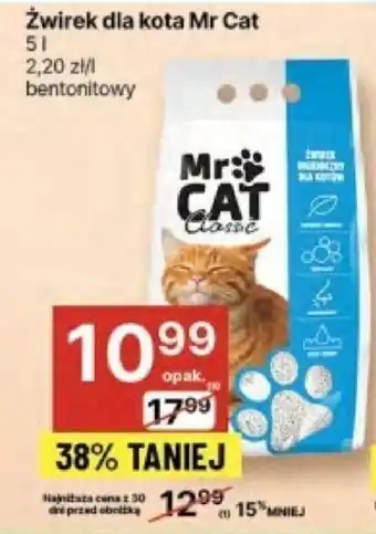 Delikatesy Centrum Żwirek dla kota Mr Cat 5l oferta