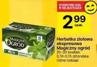 Delikatesy Centrum Herbatka ziołowa ekspresowa Magiczny ogród 20-30 torebek oferta