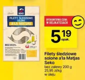 Delikatesy Centrum Filety śledziowe solone a'la Matjas Seko 200g oferta