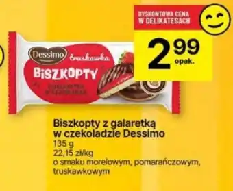 Delikatesy Centrum Biszkopty z galaretką w czekoladzie Dessimo 135 g oferta