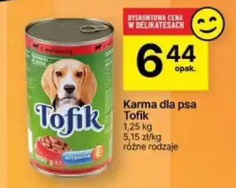 Delikatesy Centrum Karma dla psa Tofik 1,25 kg oferta