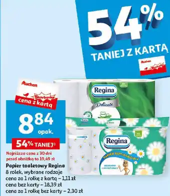 Auchan Papier toaletowy Regina 8 rolek oferta