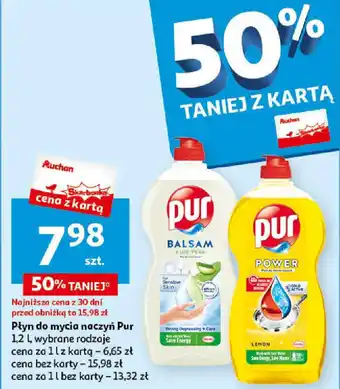 Auchan Płyn do mycia naczyń Pur 1,2l oferta