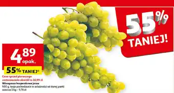 Auchan Winogrono bezpestkowe jasne 500g oferta