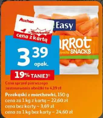 Auchan Przekąski z marchewki, 150 g oferta