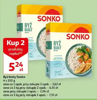 Auchan Ryż biały Sonko 4 x 100 g oferta