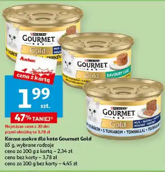 Auchan Karma mokra dla kota Gourmet Gold 85 g oferta