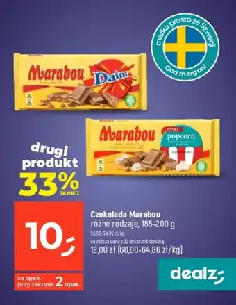 Dealz Czekolada Marabou, 185-200 g oferta