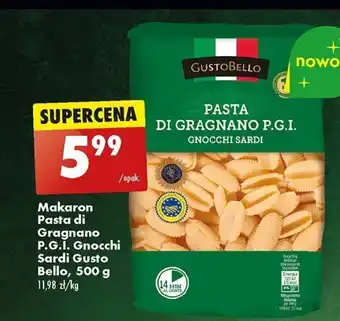 Biedronka Makaron Pasta di Gragnano P.G.I. Gnocchi Sardi Gusto Bello, 500 g oferta