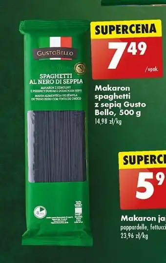 Biedronka Makaron spaghetti z sepią Gusto Bello, 500 g oferta