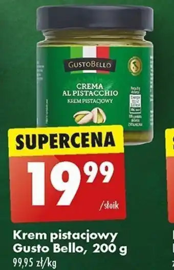 Biedronka Krem pistacjowy Gusto Bello, 200 g oferta