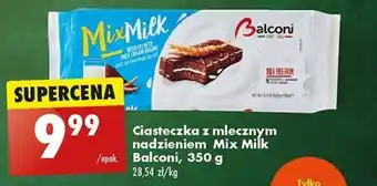 Biedronka Ciasteczka z mlecznym nadzieniem Mix Milk Balconi 350 g oferta