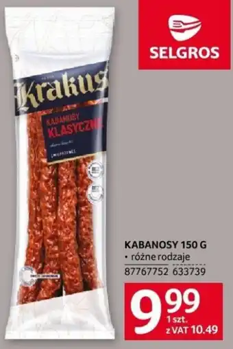 Selgros KABANOSY 150 G oferta
