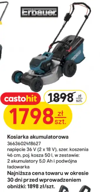 Castorama Kosiarka akumulatorowa Erbauer oferta