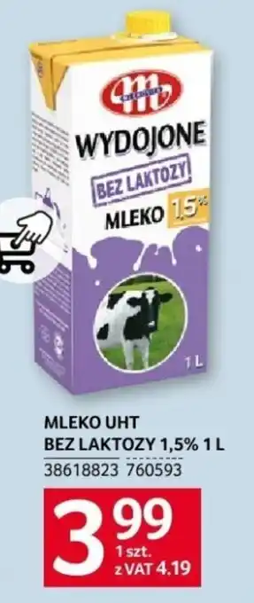 Selgros MLEKO UHT BEZ LAKTOZY MLEKO 1,5% 1l oferta