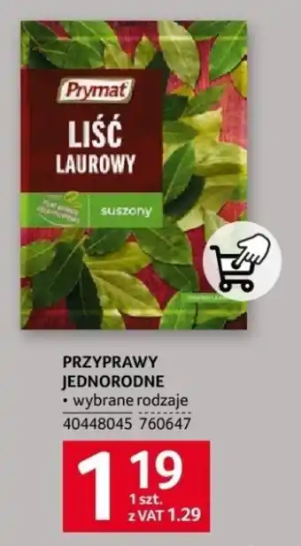 Selgros PRZYPRAWY JEDNORODNE oferta